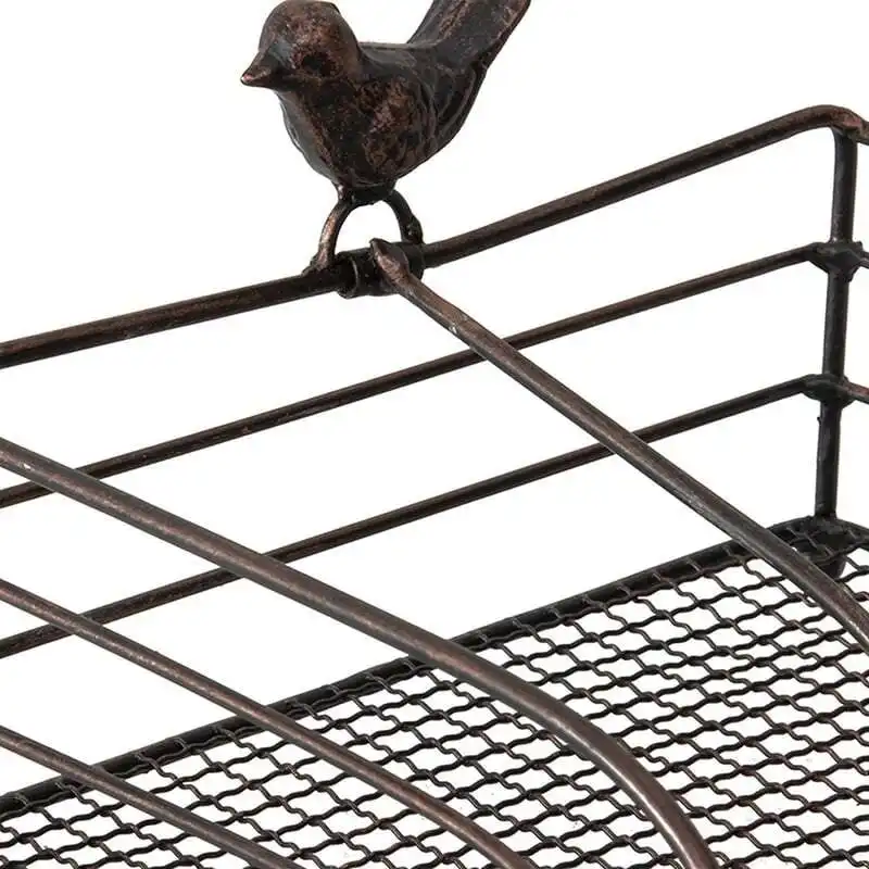 Willow & Silk Metal 20cm Perched Bird Dining Table Napkin Holder