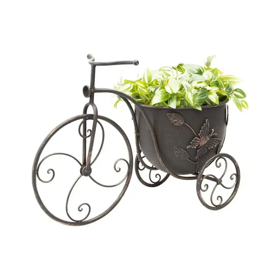 Butterfly Design Metal Bicycle Pot Planter