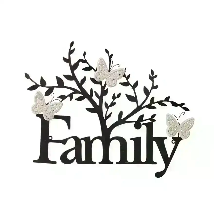Willow & Silk Family Tree of Life with Butterflies Wall Art