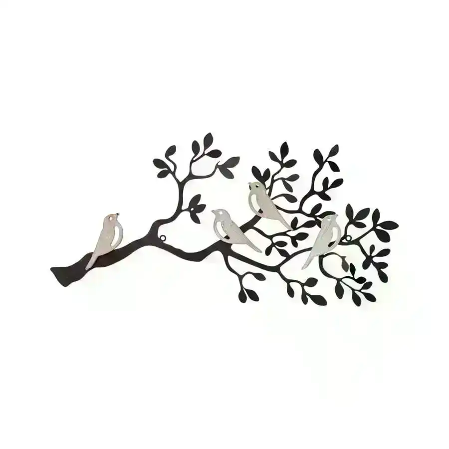 Willow & Silk Tree of Life Branch with Birds Wall Art