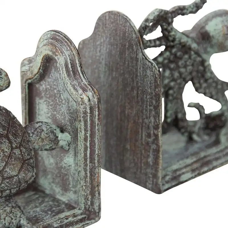 Willow & Silk Cast Iron Octopus & Turtle Bookends