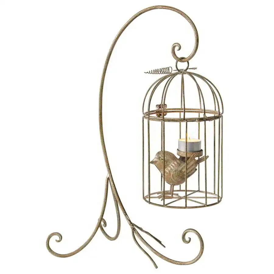 Decorative Birdcage Candle Holder w/Stand