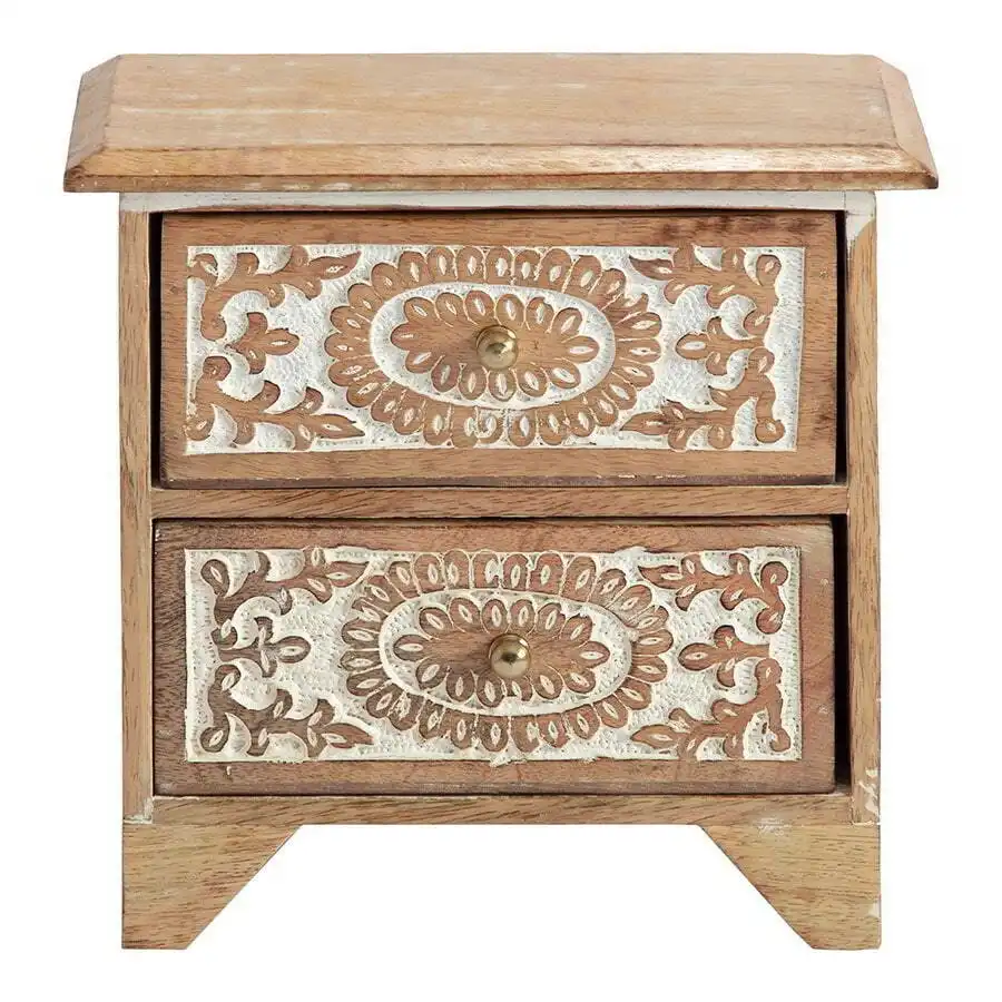 Handmade Wooden Trinket Box w/Drawers