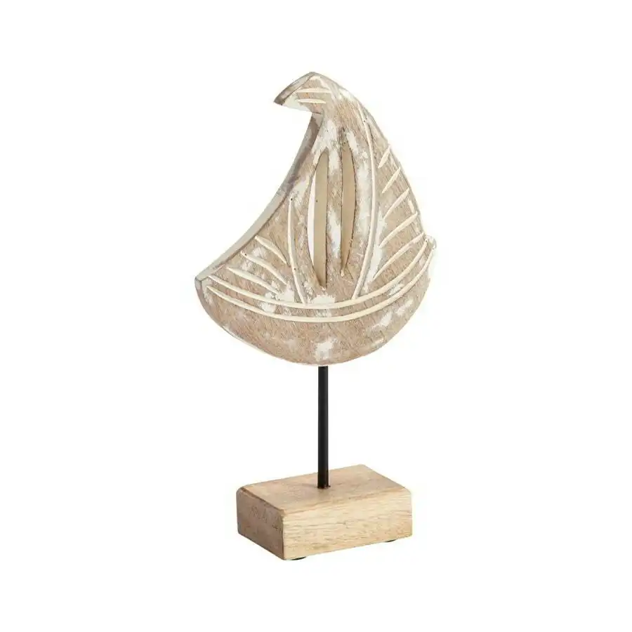 Willow & Silk Tabletop Sailboat Wooden Ornament - Large
