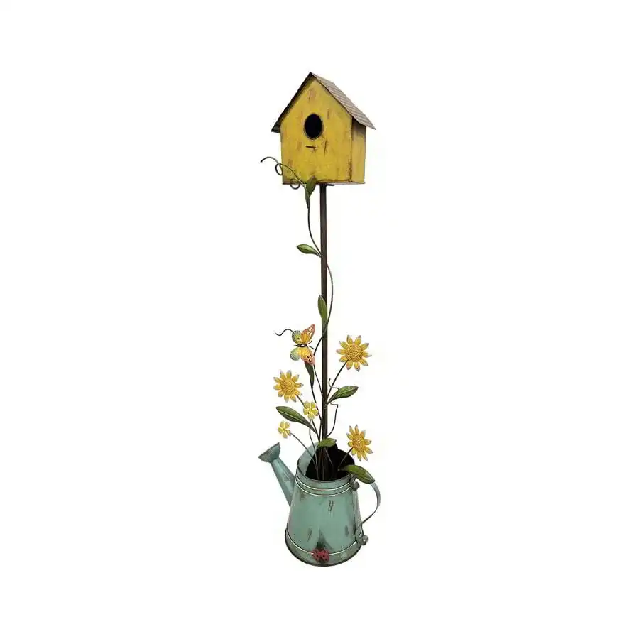 Watering Can of Sunflowers Bird House