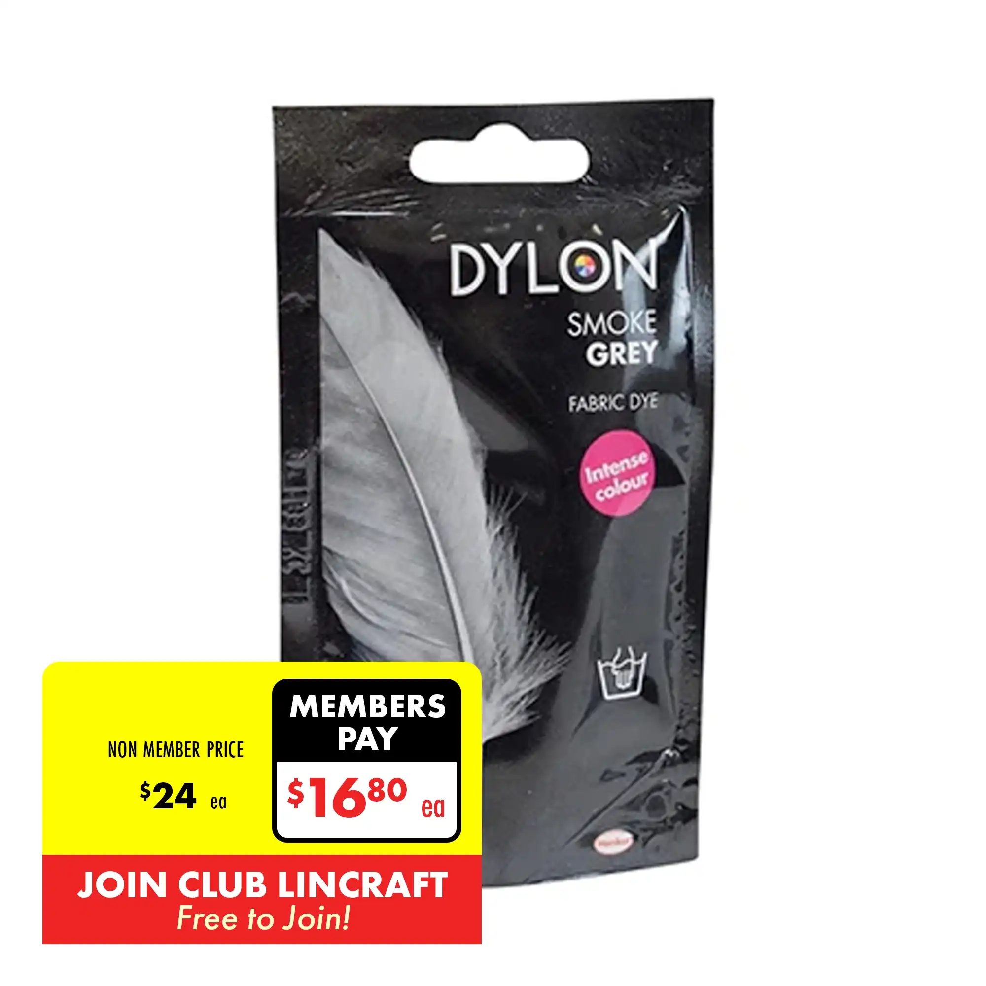 Dylon Hand Fabric Dye, Smoke Grey- 50g