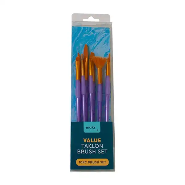 Makr Art Brush Set, Purple- 10pc