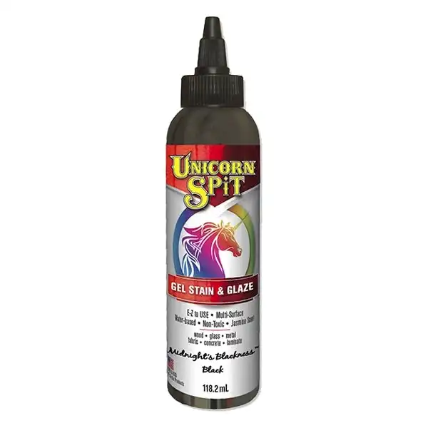 Unicorn Spit Gel Stain & Glaze, Midnight's Blackness- 118.2ml