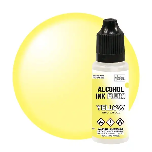 Couture Creations Fluro Alcohol Ink - Yellow - 12ml