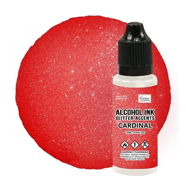 Couture Creations Glitter Accent Alcohol Ink - Cardinal - 12ml
