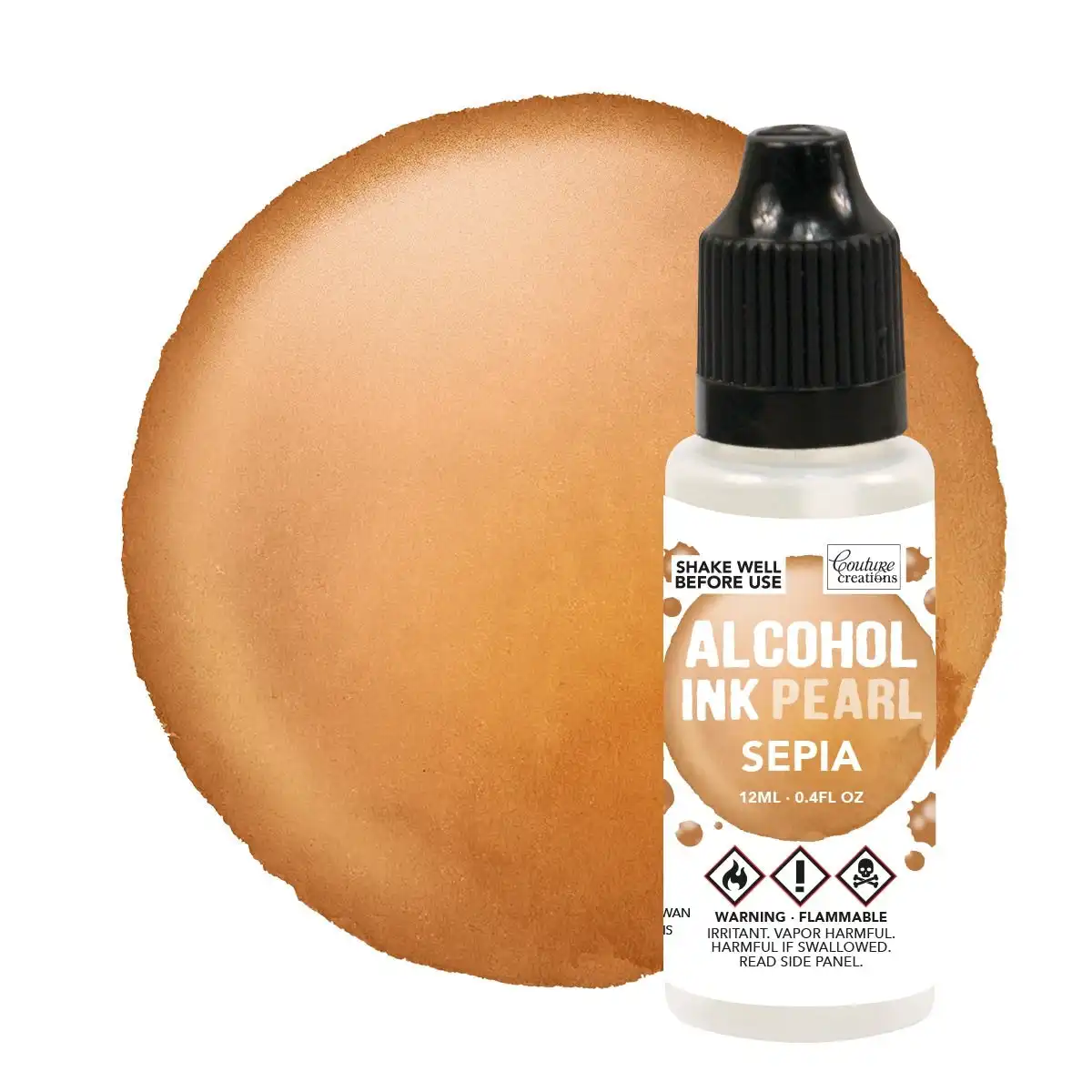 Couture Creations Alcohol Ink - Pearl Sepia (Formerly Named Mineral Pearl)- 12ml