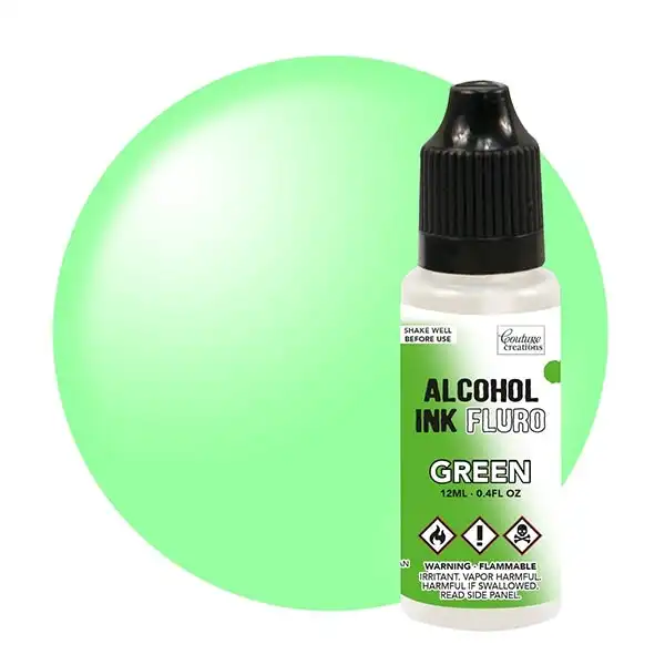 Couture Creations Fluro Alcohol Ink - Green - 12ml