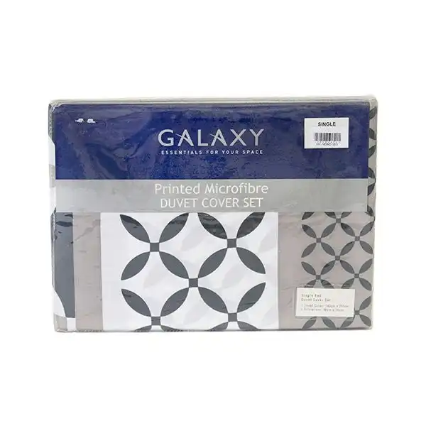 Galaxy Quilt Cover Set - Monotone Geo