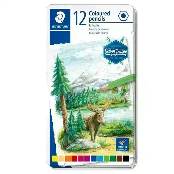 Staedtler Coloured Pencil Tin of 12- Assorted