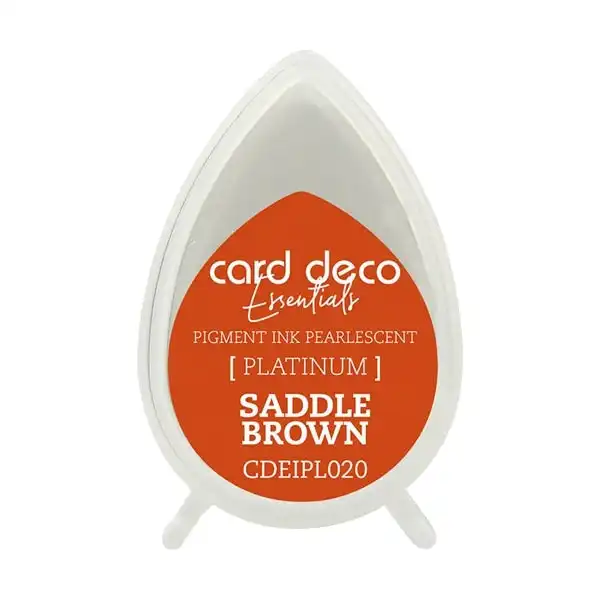 Card Deco Essentials Pigment Ink Pad, Pearlescent Saddle Brown