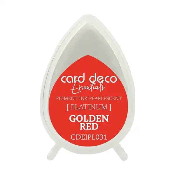 Card Deco Essentials Pigment Ink Pad, Pearlescent Golden Red