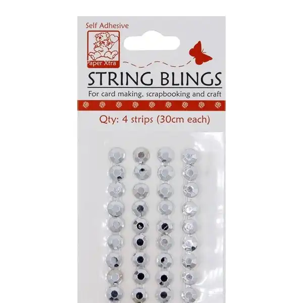 Sullivans String Bling Small, Silver- 5mm