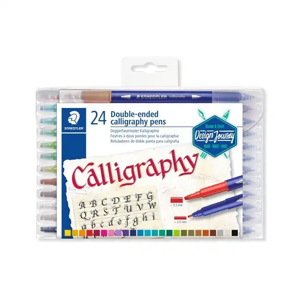Staedtler Double-Ended Calligraphy Pen Box of 24- Assorted