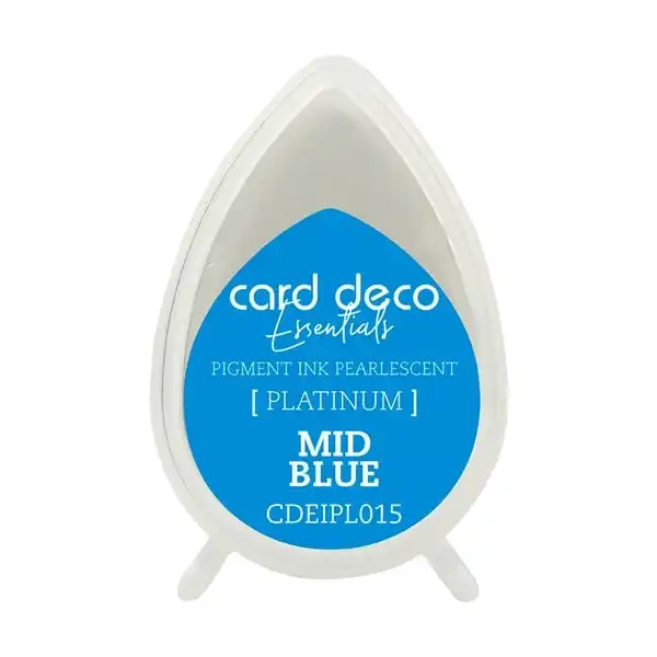 Card Deco Essentials Pigment Ink Pad, Pearlescent Mid Blue