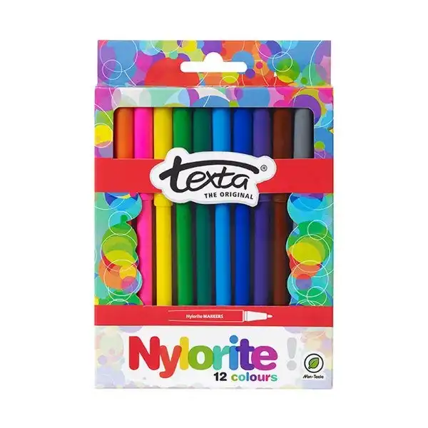 Texta Nylorite Colouring Markers, 12pk