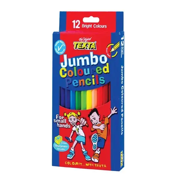 Texta Jumbo Colour Pencil Set 12