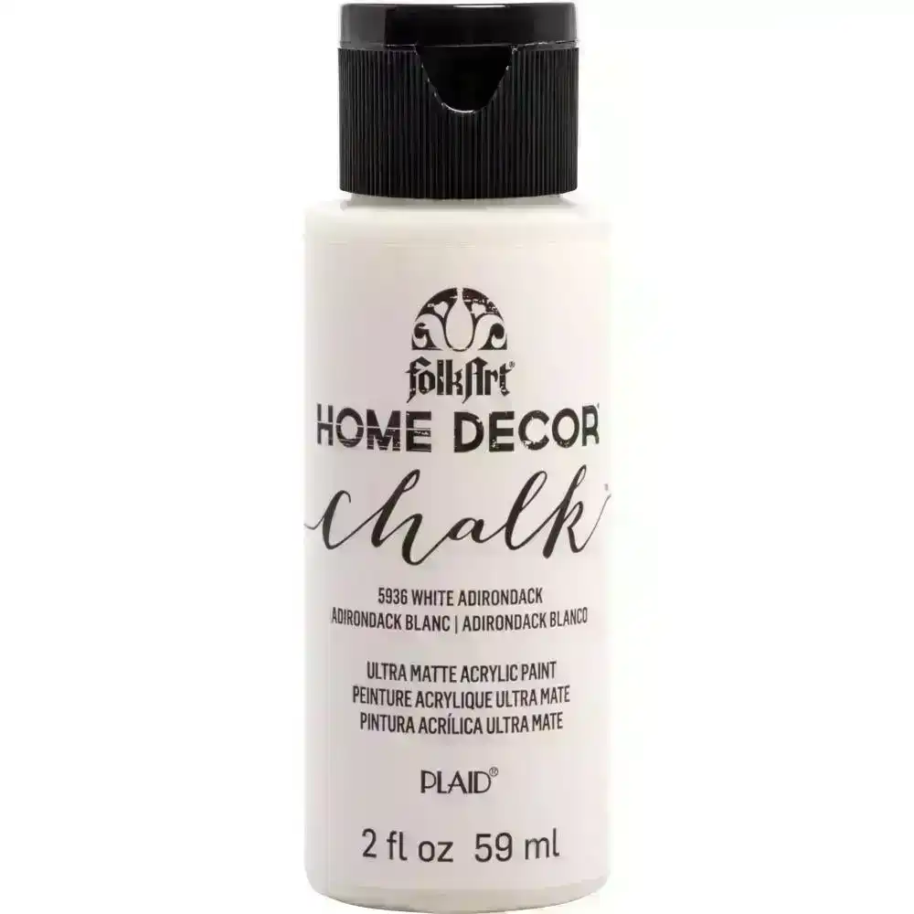 FolkArt Home Décor Chalk Paint, White Adirondack- 2oz