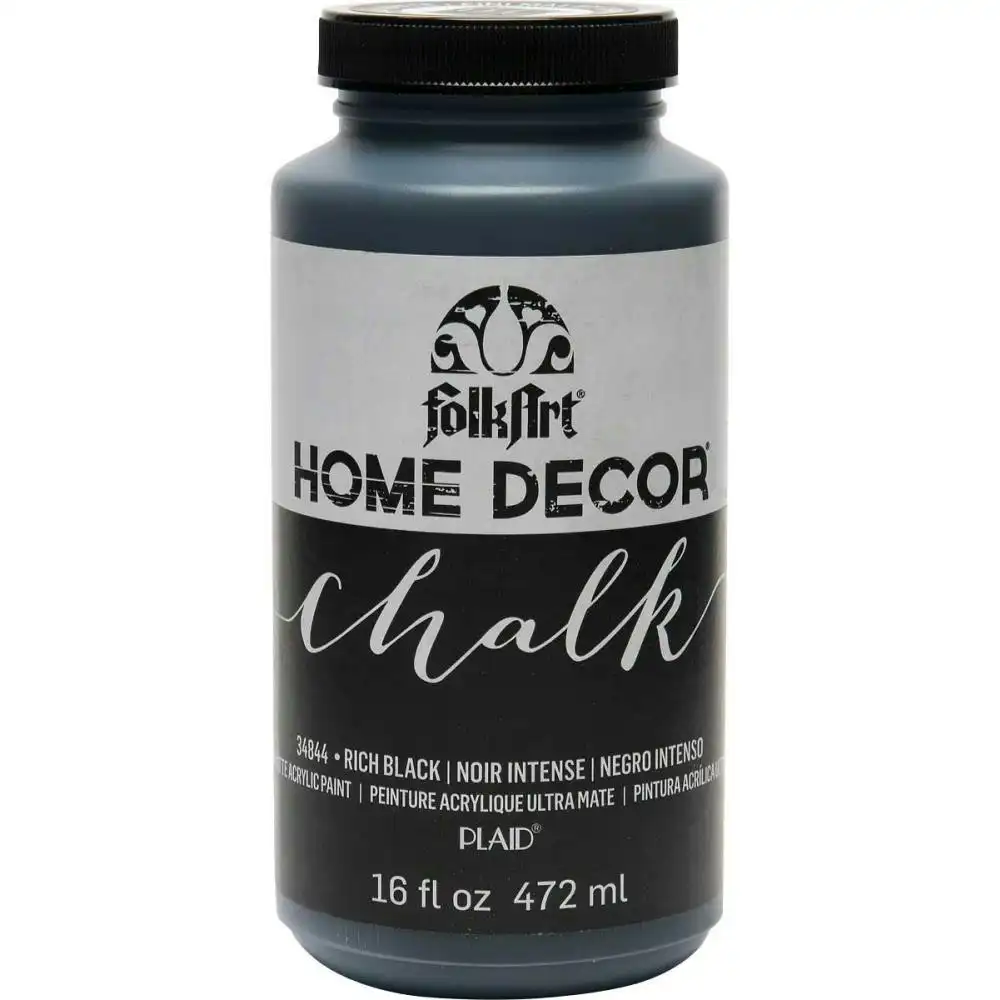 FolkArt Home Décor Chalk Paint, Rich Black- 16oz