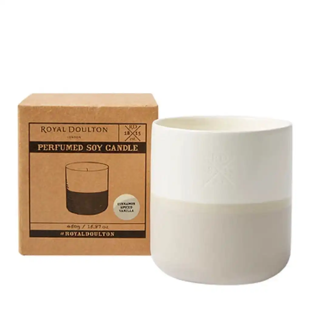 Royal Doulton Ceramic Candle 450g - Cinnamon Spiced Vanilla