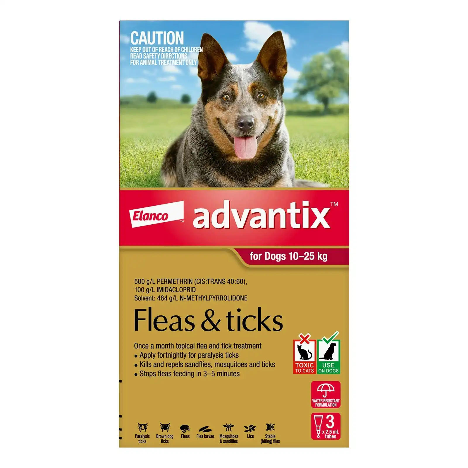 Advantix For Large Dogs 10 To 25Kg (Red) 3 Pack