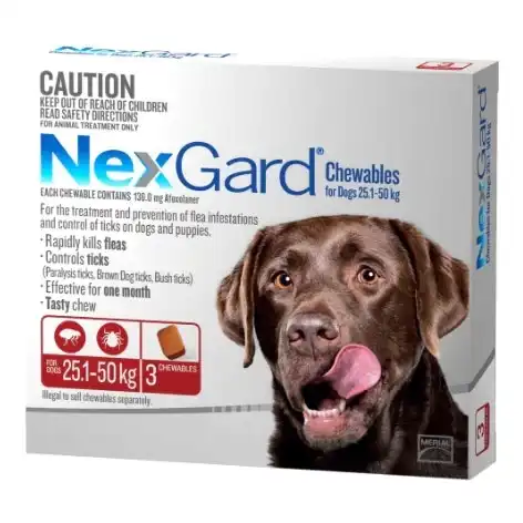 Nexgard Flea & Tick Treatment 25.1-50kg Dog - 3pk