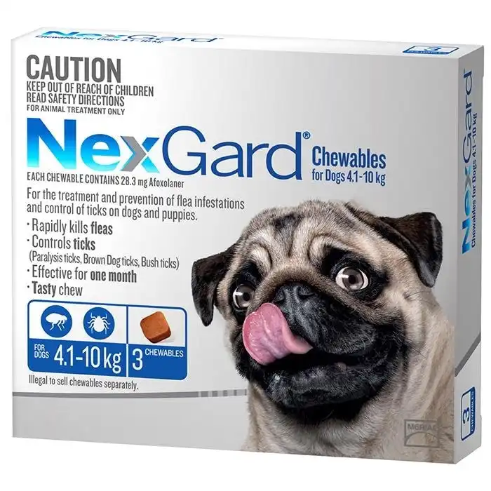 Nexgard Flea & Tick Treatment 4.1-10kg Dog - 3pk