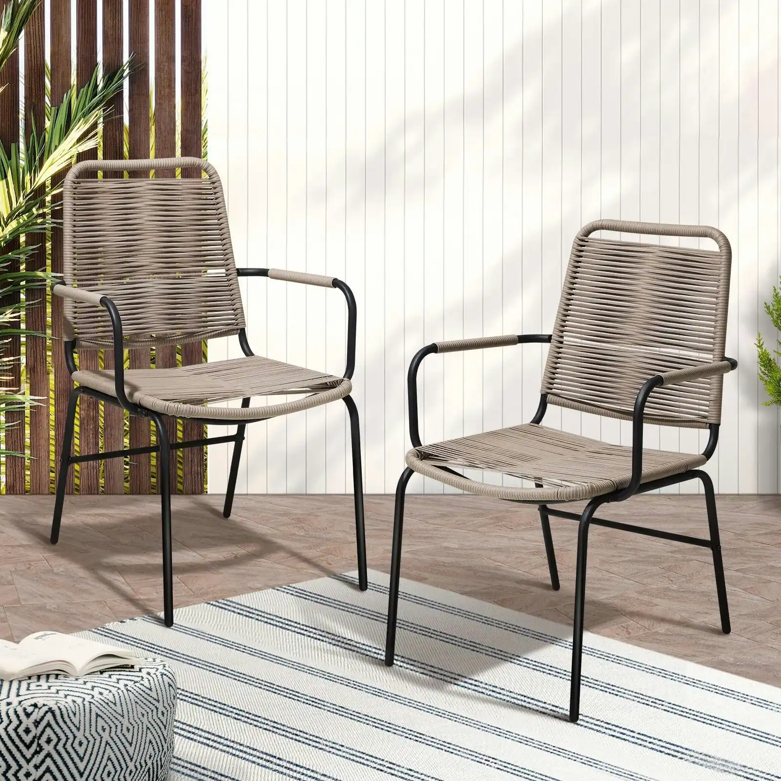 Livsip Outdoor Dining Chairs Outdoor Patio Chairs Set of 2