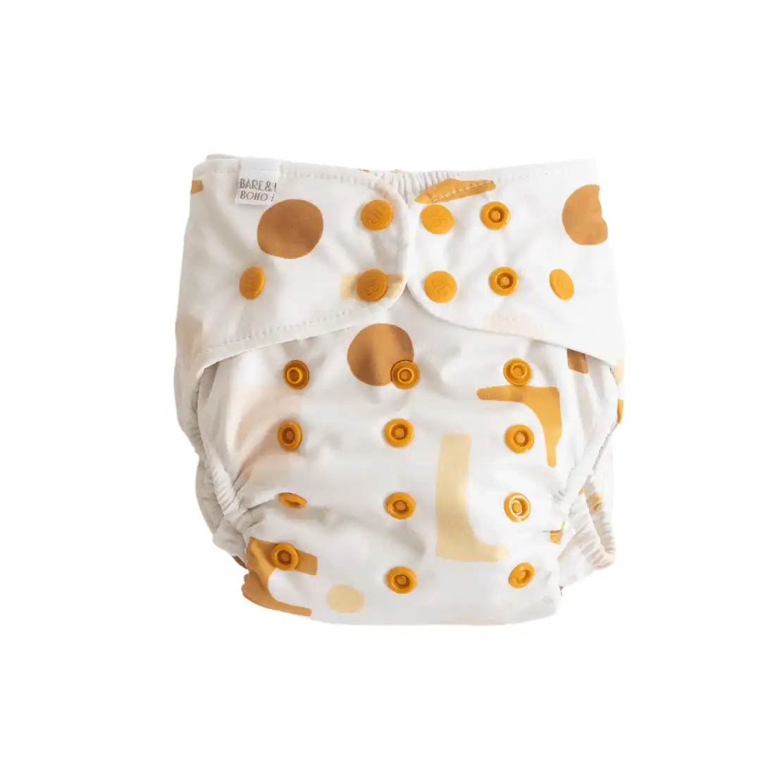 Bare and Boho Reusable Flexi Cover Nappy 2.0 One Size 4kg+ Fresh Apricot 1 Pack
