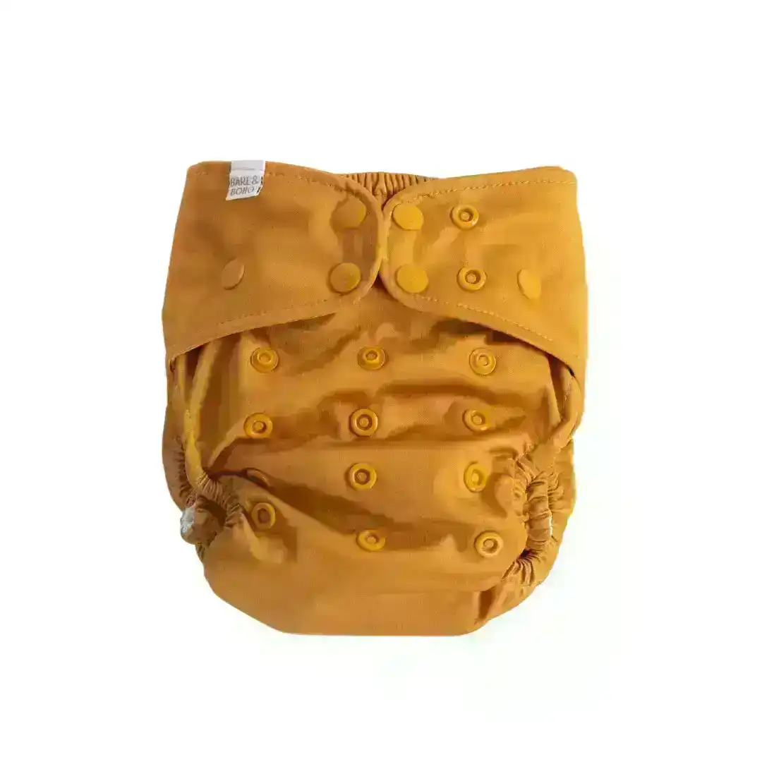 Bare and Boho Reusable Soft Cover Nappy 2.0 One Size 4kg+ Apricot 1 Pack