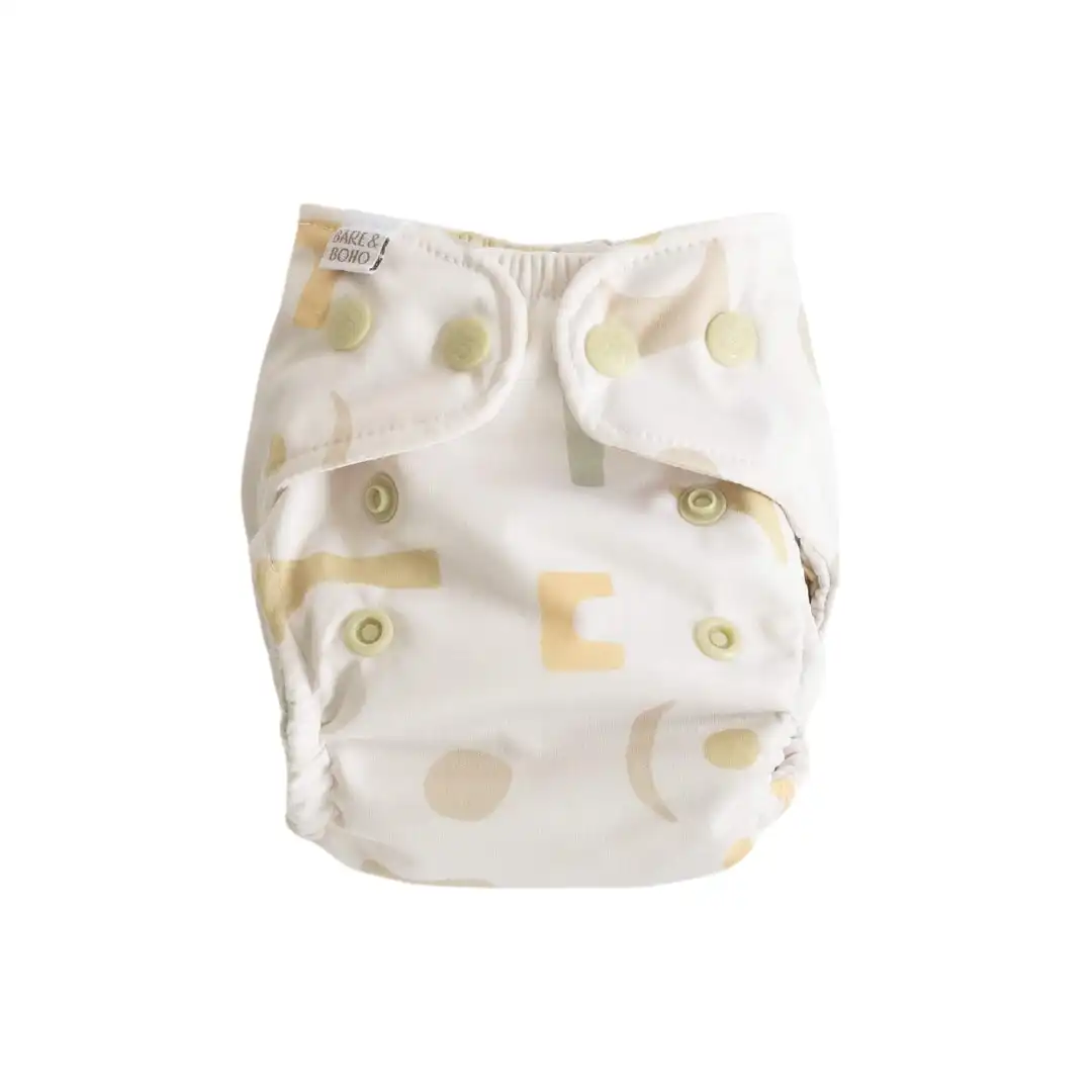 Bare and Boho Reusable Soft Cover Nappy 2.0 Newborn 1-5kg Fresh Sage 1 Pack