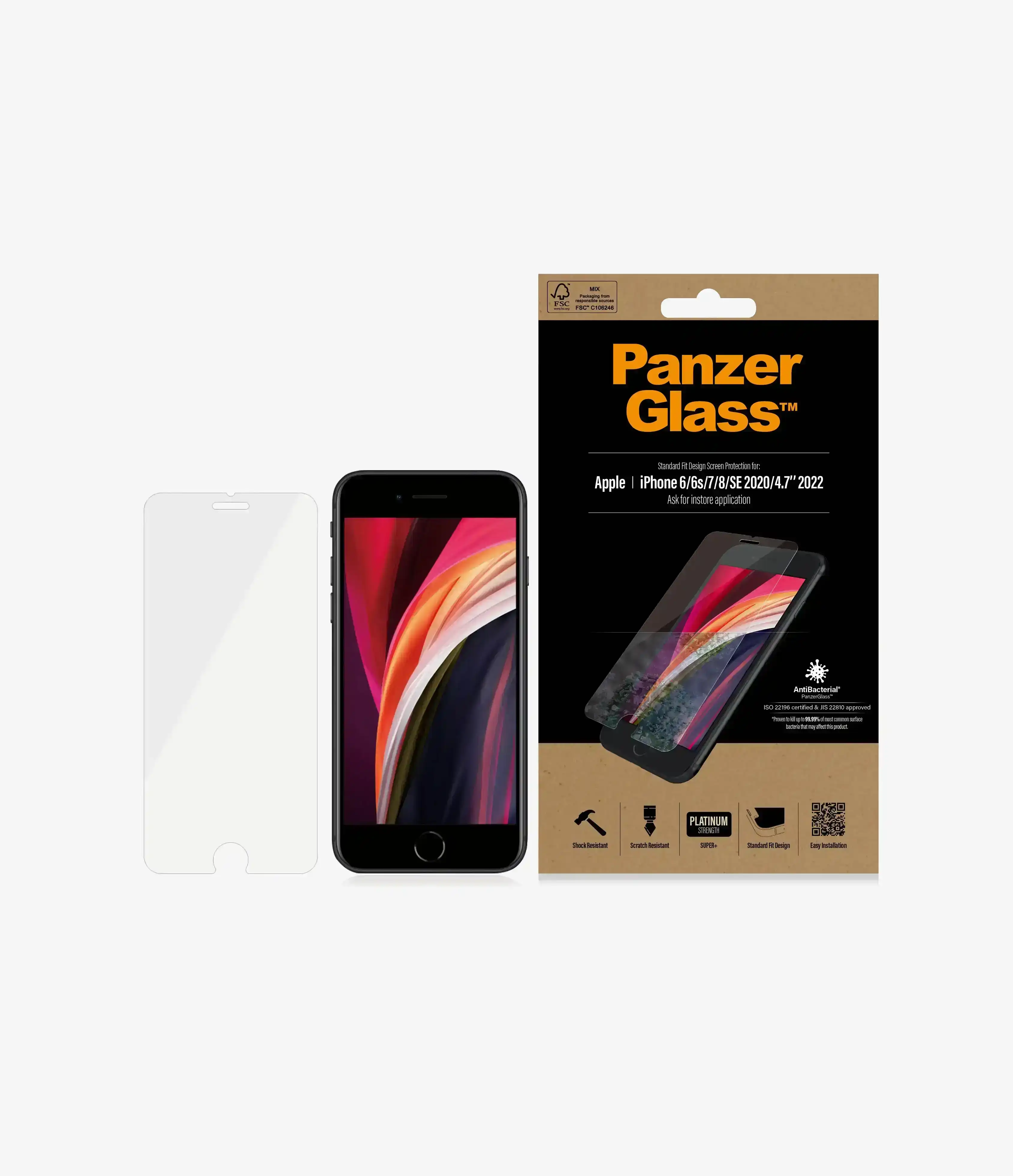 PanzerGlass Screen Protector For iPhone SE and iPhone 8/7/6s/6