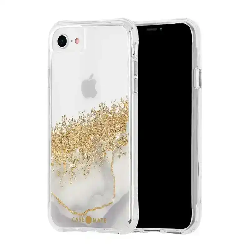 Case-Mate Karat Marble Case For Apple iPhone 6/7/8/SE - Clear/Gold