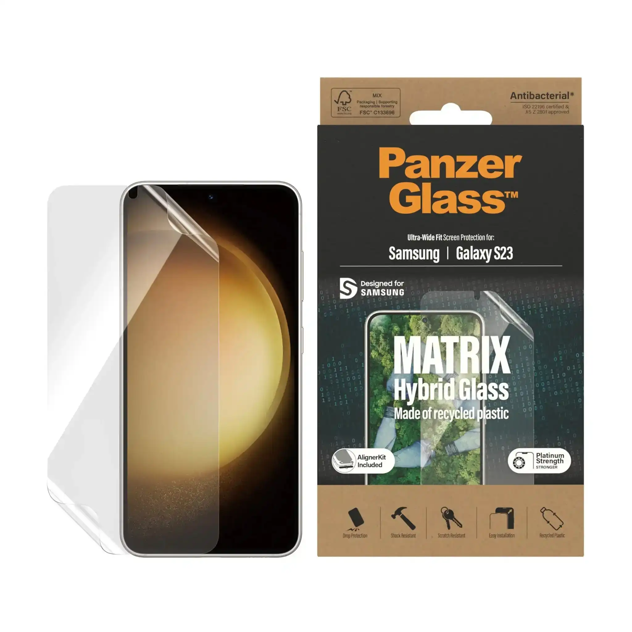 PanzerGlass Matrix Hybrid Screen Protector For Samsung Galaxy S23