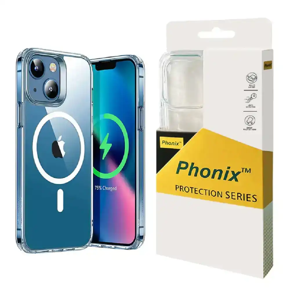 Phonix Clear Rock Shockproof MagSafe Case For iPhone 15 - Clear