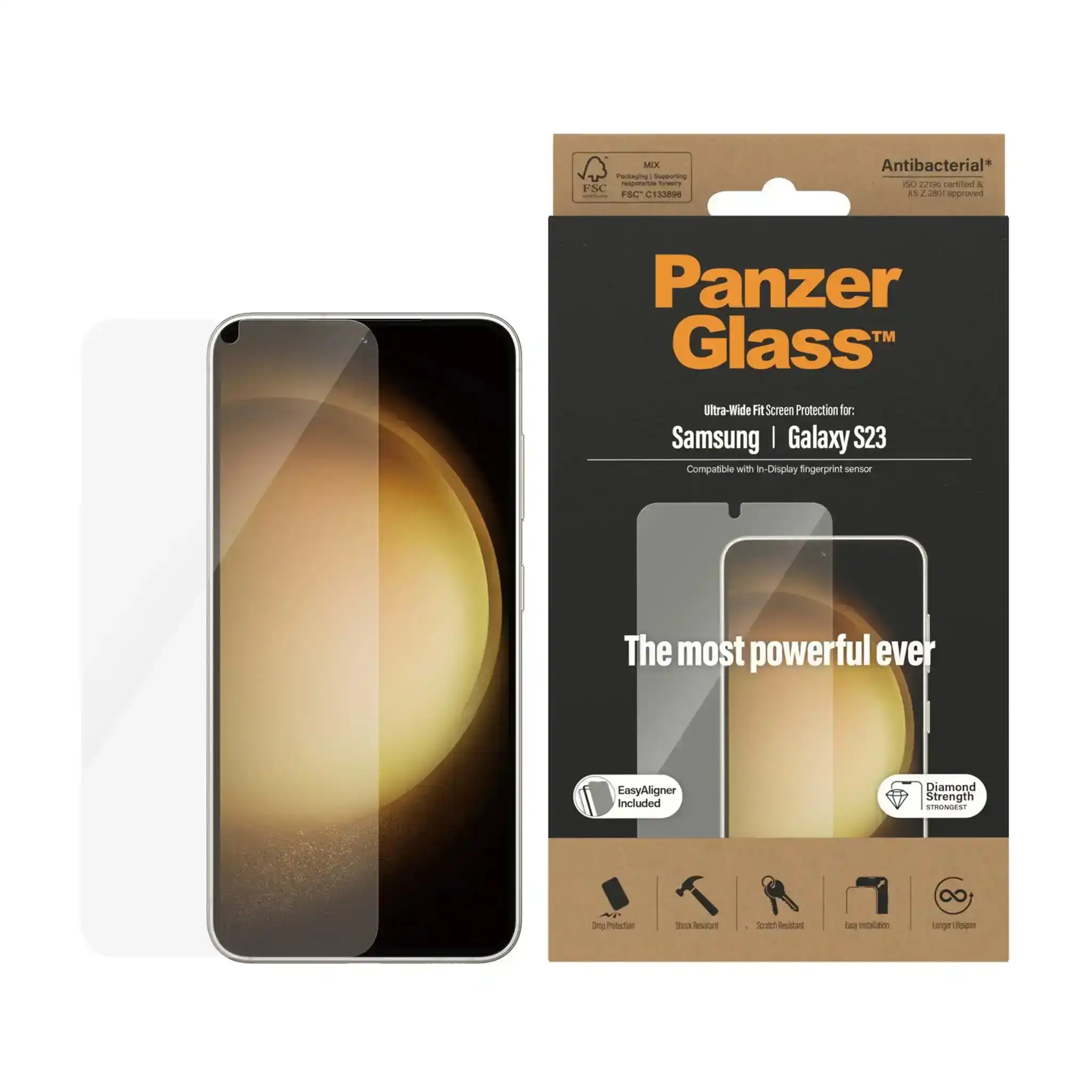 PanzerGlass Ultra-Wide Fit Screen Protector For Samsung Galaxy S23