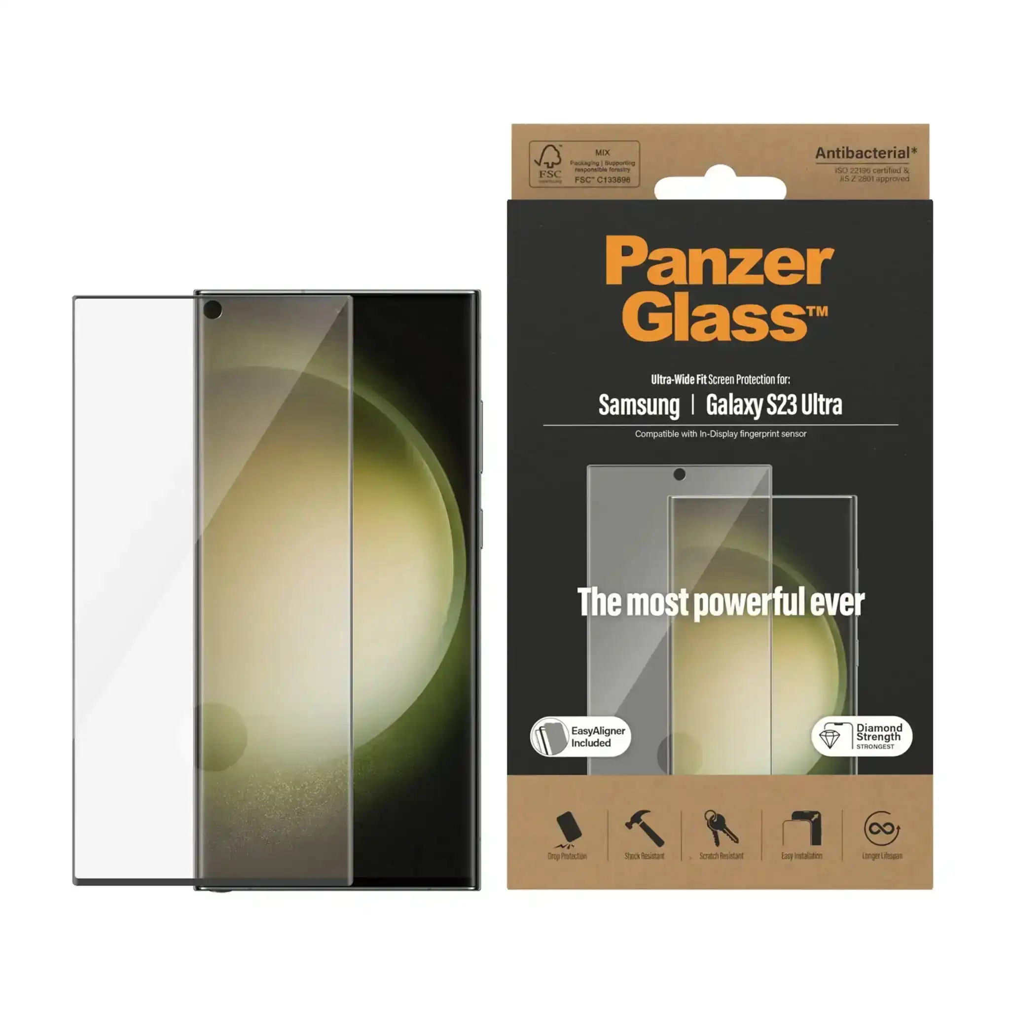 PanzerGlass Screen Protector For Samsung Galaxy S23 Ultra