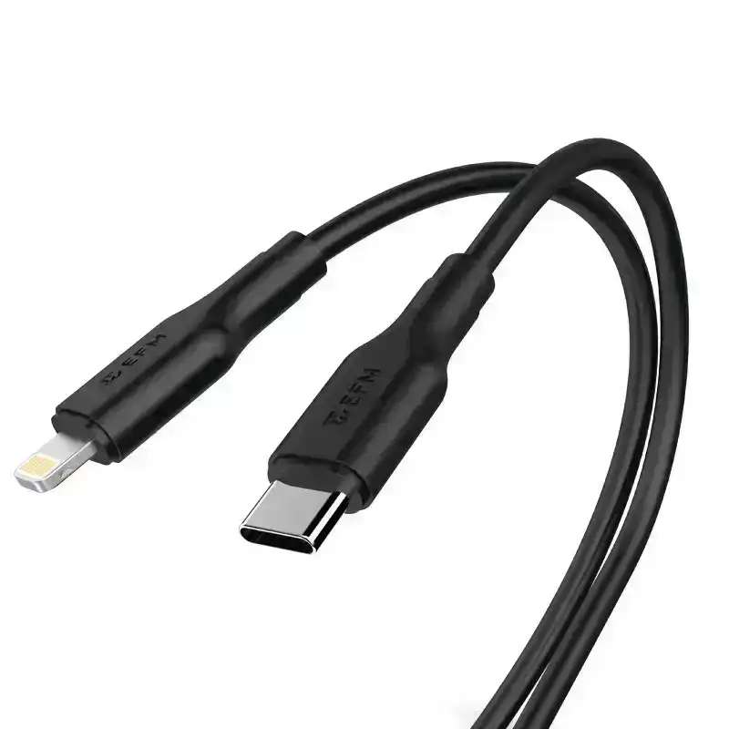 EFM Type C to Lightning Certified Cable 2M - Black