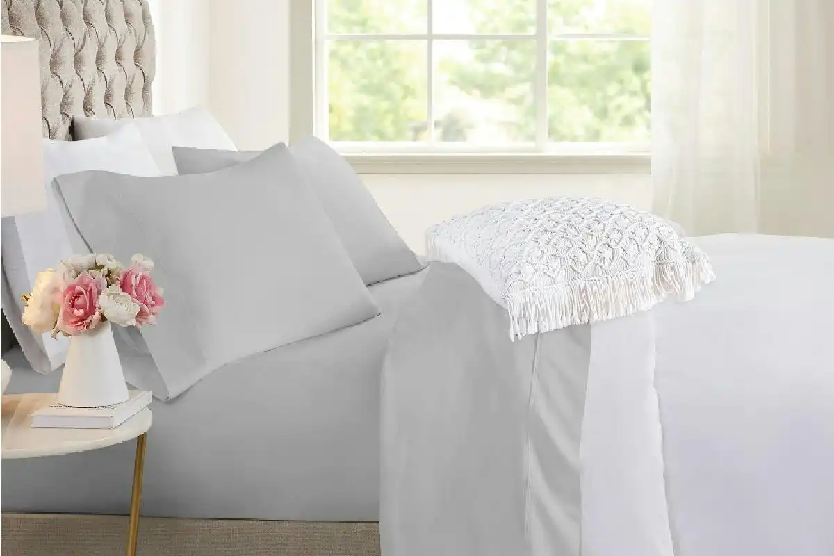 Silver Color 2000TC Cooling Bamboo Sheet Set