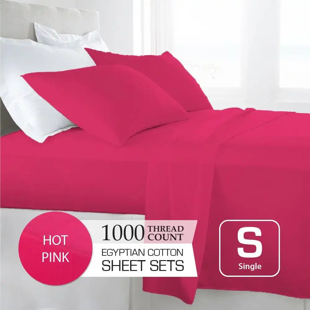 Hot Pink 1000TC Egyptian Cotton Sheet Set