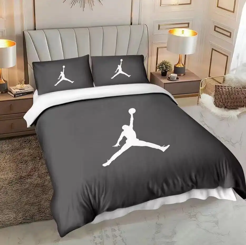 Jordan GREY Design Basketball Soft Quilt Doona Duvet Cover PIllowcase Set