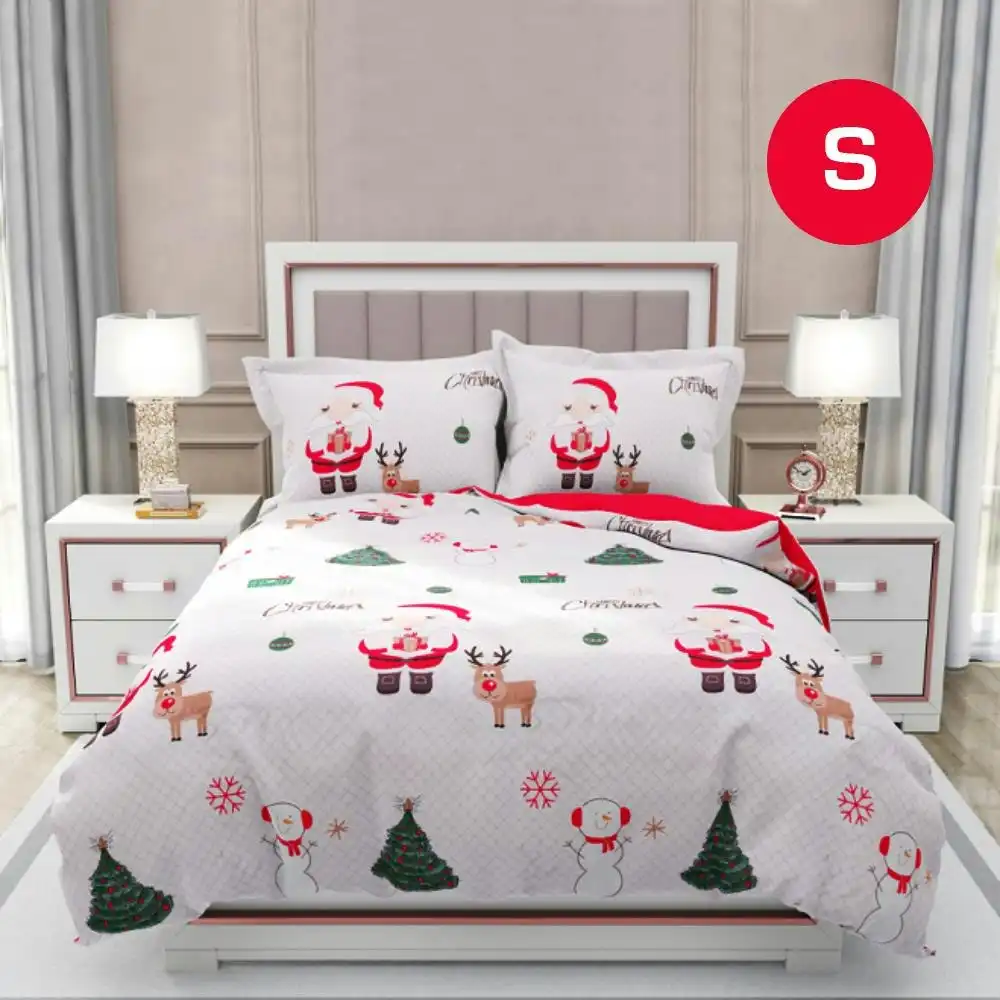SANTA SNOW CHRISTMAS Design Quilt Cover Set