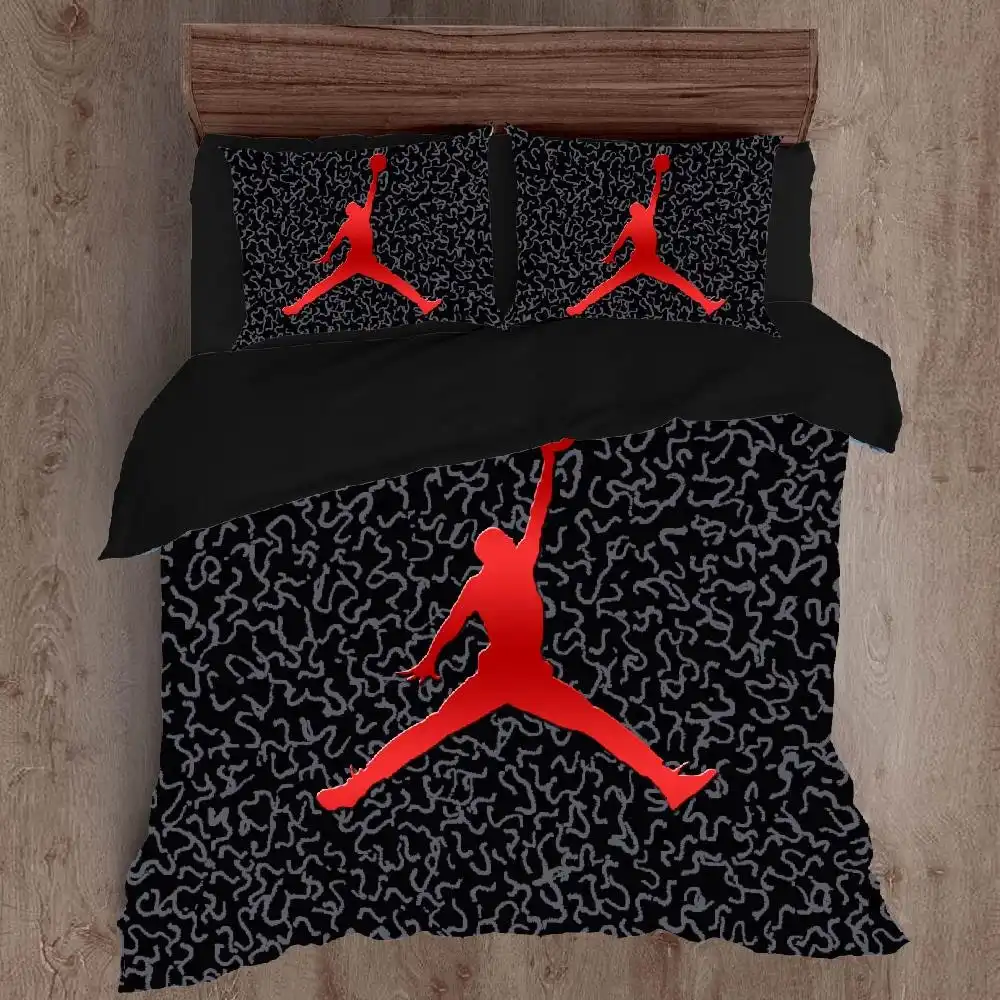 Jordan Design Soft Quilt Doona Duvet Cover PIllowcase Set