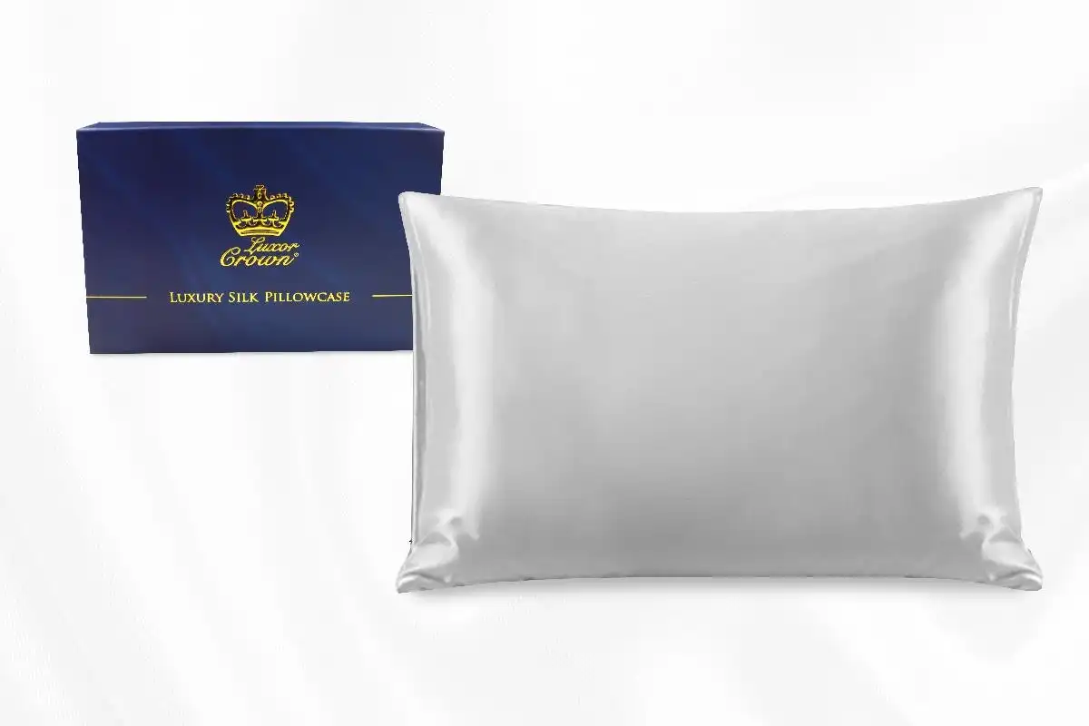 One Piece 100% Pure Two-Side Mulberry Silk Pillowcase Silver