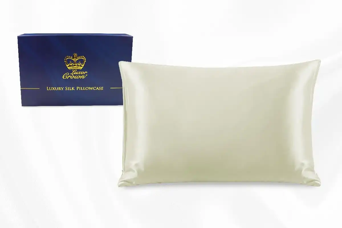 One Piece 100% Pure Two-Side Mulberry Silk Pillowcase Ivory