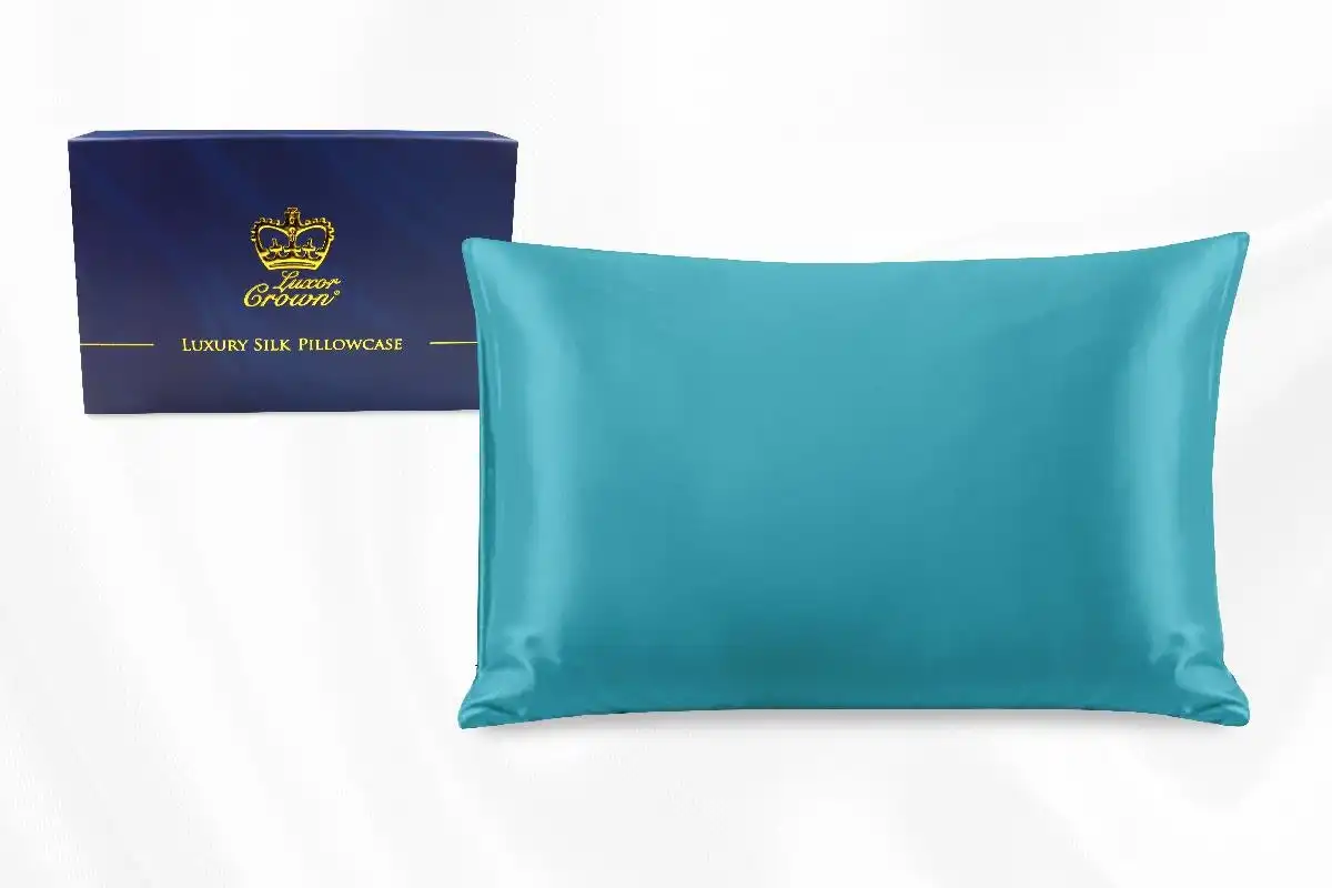 One Piece 100% Pure Two-Side Mulberry Silk Pillowcase Emerald Blue